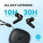 P25I Bluetooth True Wireless Earbuds, Big Bass, 30H Playtime, IPX5, with Charging Case, Black