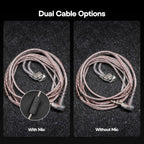 KZ ZSN Pro Dual Driver 1BA+1DD Hybrid Metal Earphones Hifi In-Ear Monitor with Detachable Recessed 2Pin Cable, Zin Alloy Panel (Without Mic, Black)