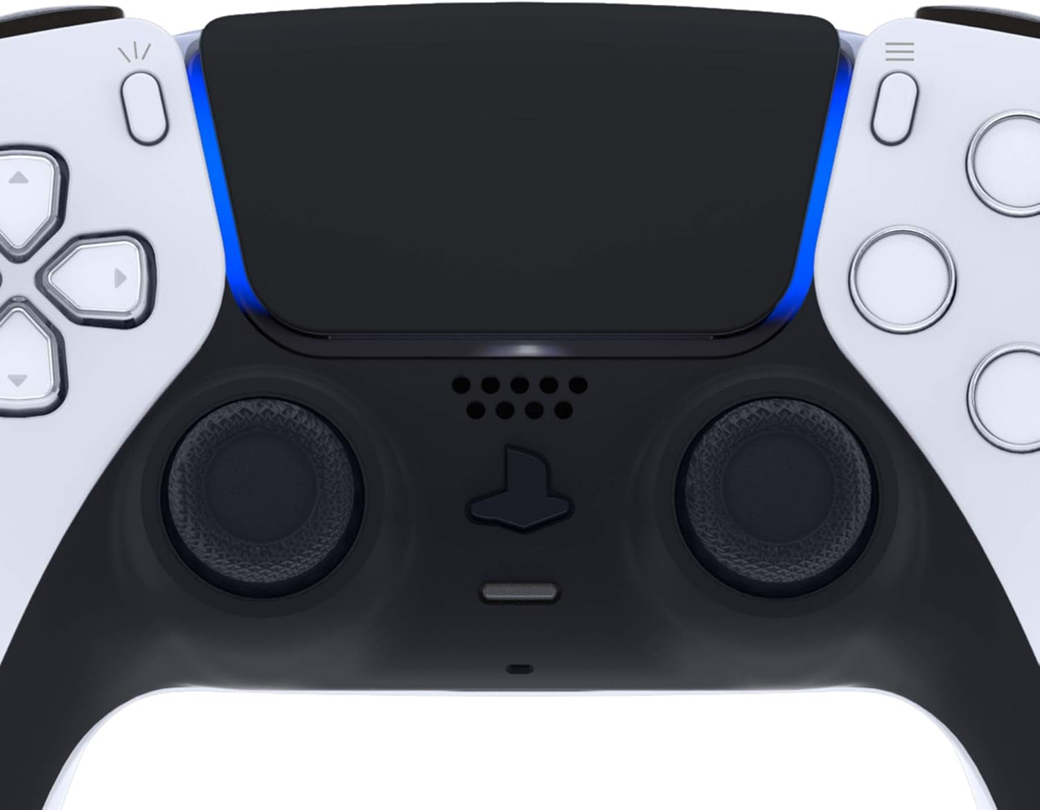 Replacement Touchpad Cover Compatible with Ps5 Controller BDM-010 020 030 040 050 060 Models, Custom Soft Touch Black Touch Pad Repair Part Compatible with Ps5