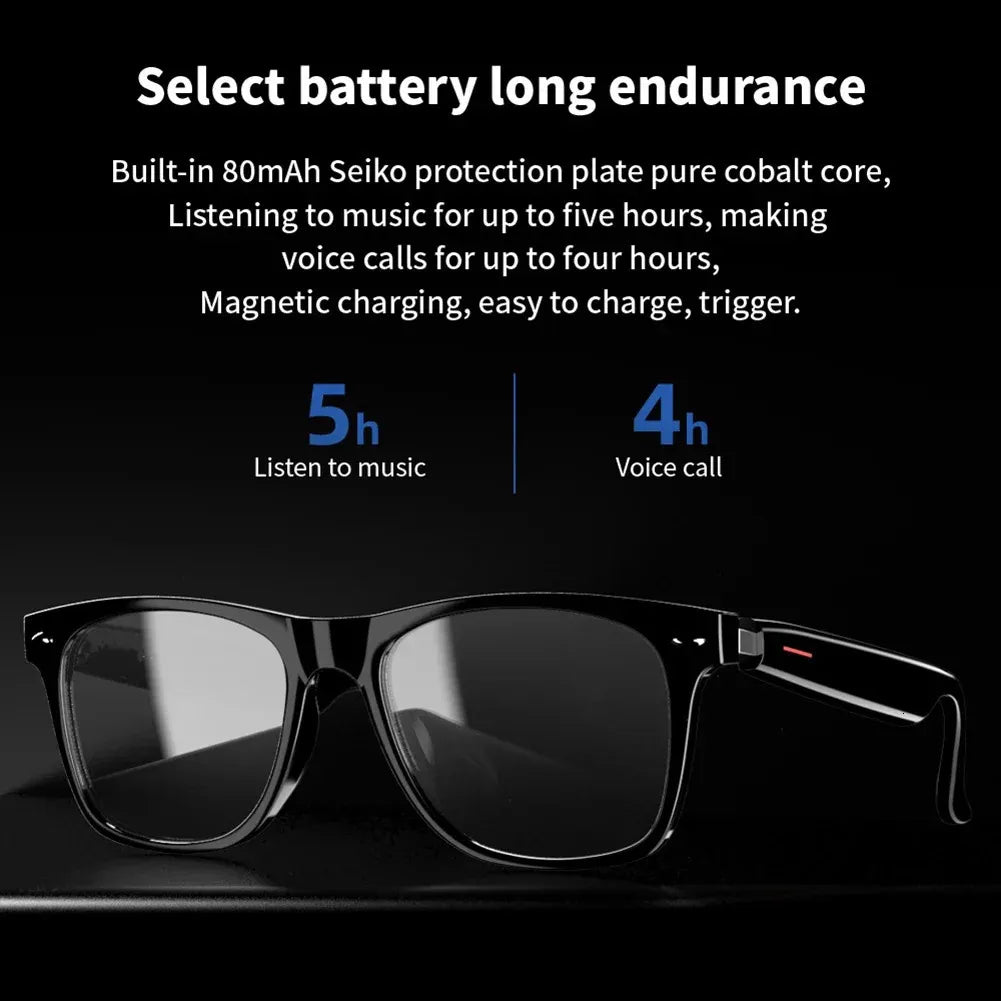 4K Smart AI Glasses 8MP Camera Recording Videos Po Recognition Answer Translation BT Call Voice Assistant Control Smart Glass 251231