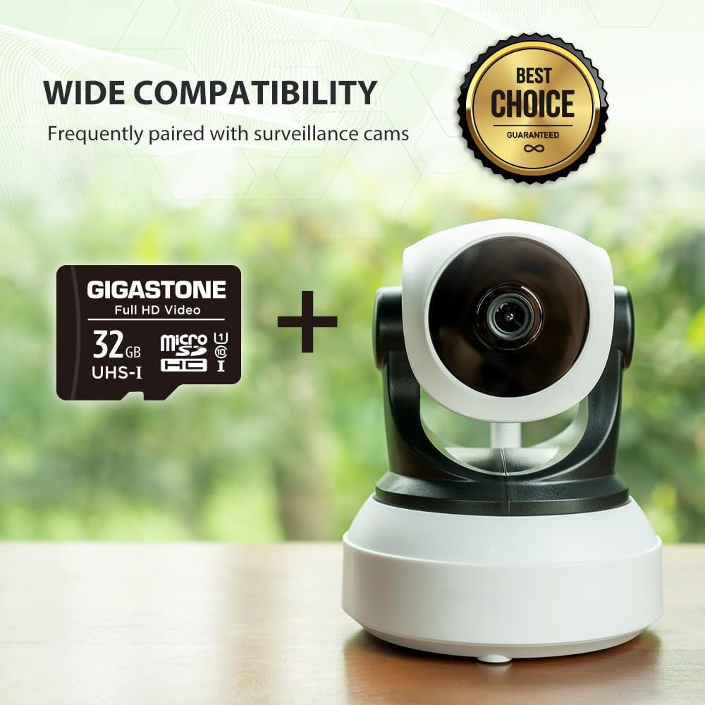 32GB Micro SD Card 5-Pack, Full HD Video, Surveillance Security Cam Action Camera Drone, 90Mb/S Micro SDHC UHS-I U1 C10 Class 10