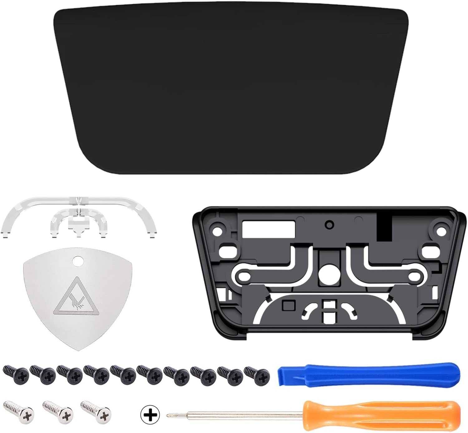 Replacement Touchpad Cover Compatible with Ps5 Controller BDM-010 020 030 040 050 060 Models, Custom Soft Touch Black Touch Pad Repair Part Compatible with Ps5
